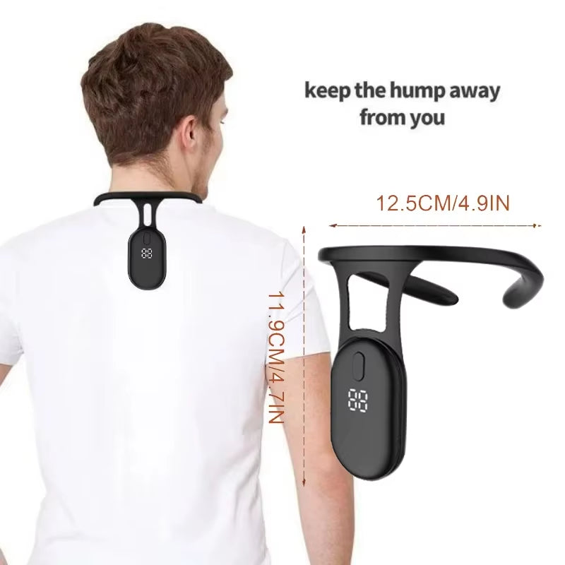 Smart Posture Corrector Strapless Vibrate Reminder Posture Monitor for Cervical Spine Hunchback Lumbar Office Workers Teenagers