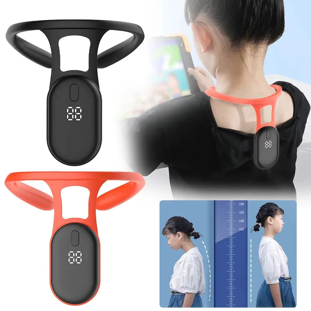 Smart Posture Corrector Strapless Vibrate Reminder Posture Monitor for Cervical Spine Hunchback Lumbar Office Workers Teenagers
