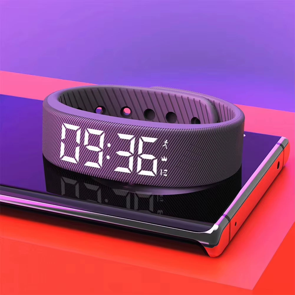 Alarm Watch Alarm Bracelet Digital Watch with Alarm Vibrating Alarm Clock Digital Watch Silent Vibration Wakeup Wristband
