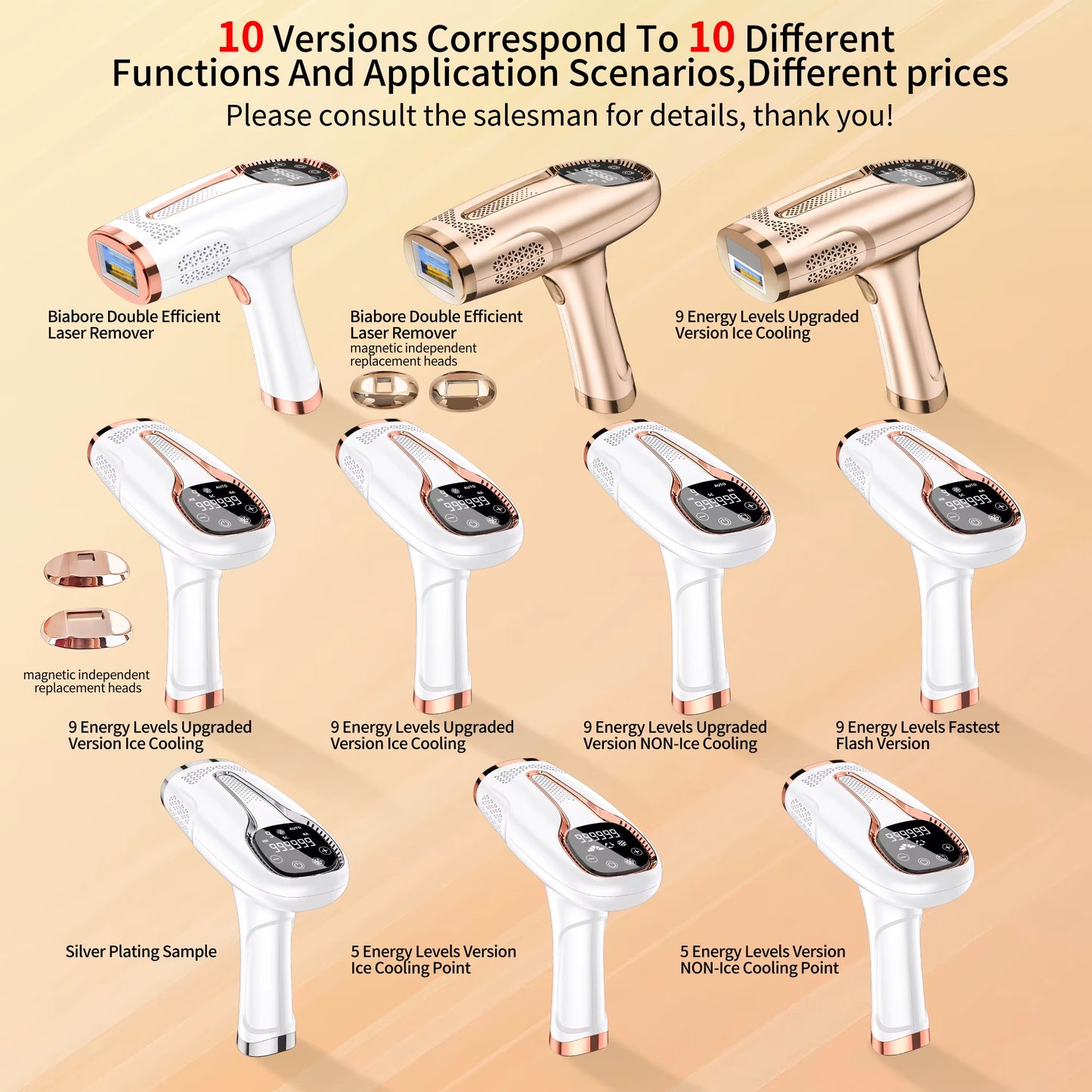 Newest Whole 2025 Use Diode Photon 999999 Portable Facial Body Remover Light Cool Handheld Painless Ipl Hair Removal Ice Laser