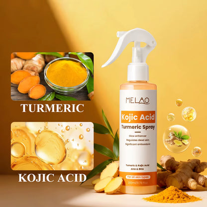 Gently Exfoliating Peeling Solution Body Keratin Care Kojic Acid Turmeric Spray for All Skin Types