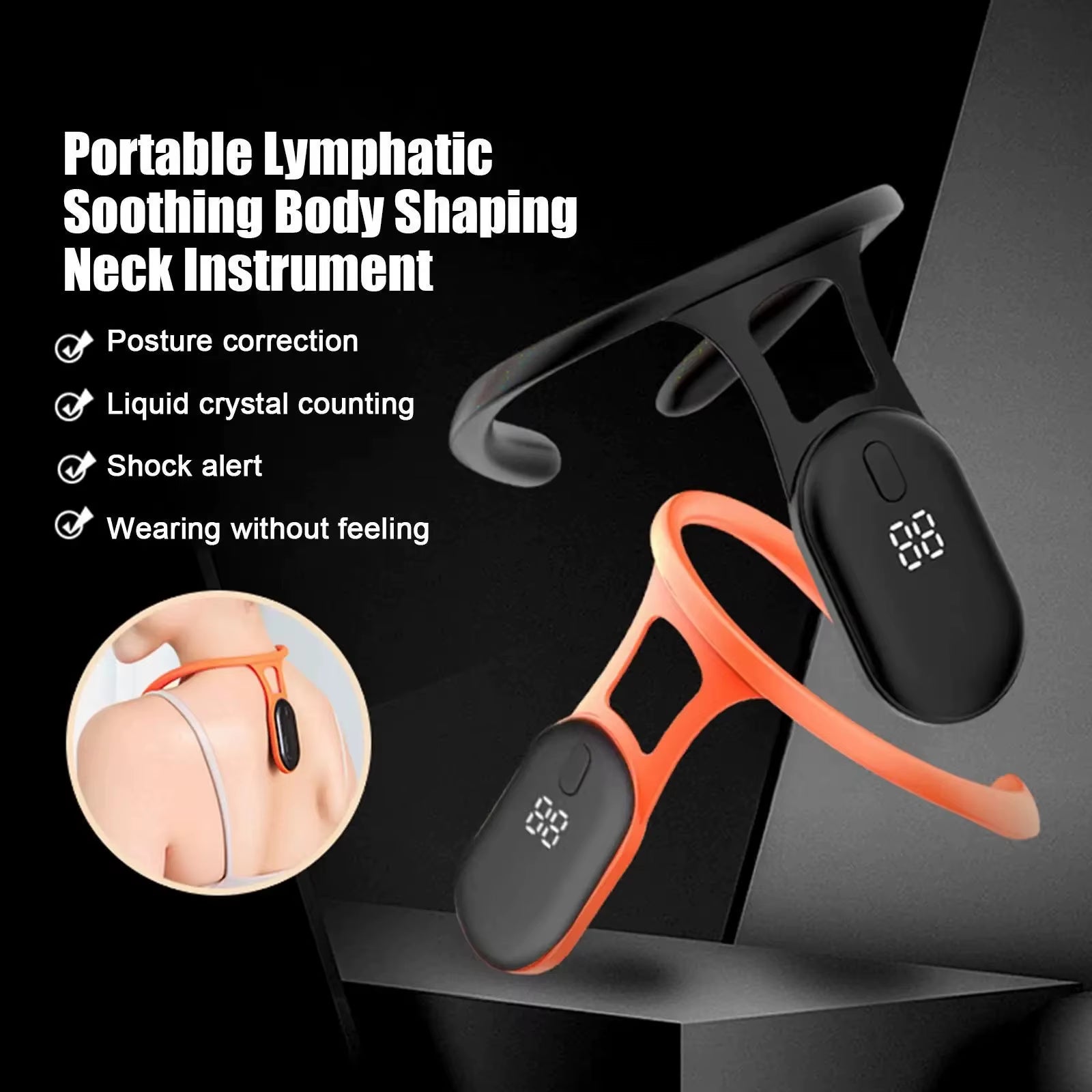 Smart Posture Corrector Strapless Vibrate Reminder Posture Monitor for Cervical Spine Hunchback Lumbar Office Workers Teenagers