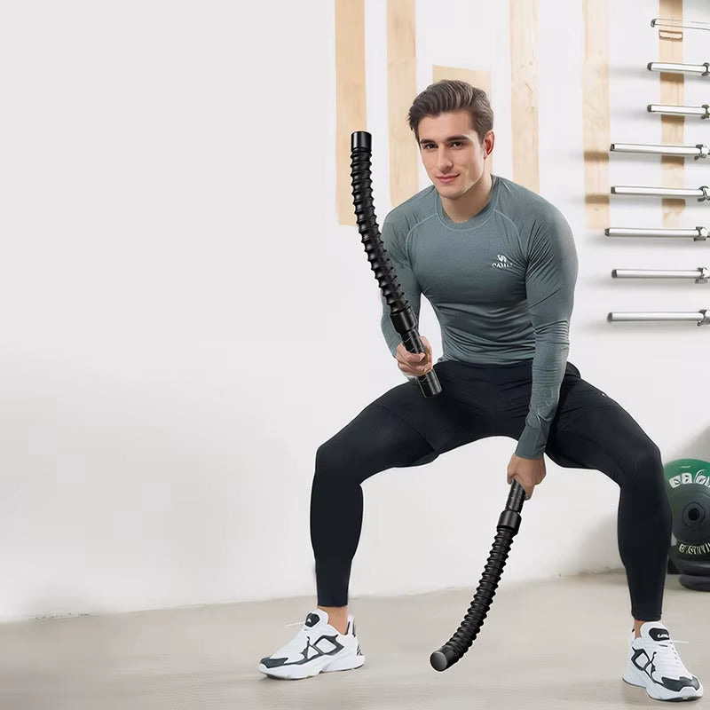 Cordless Indoor Fitness Thick Muscle Battle Rope Custom Size Plastic Material for Strength Training and Physical Exercise