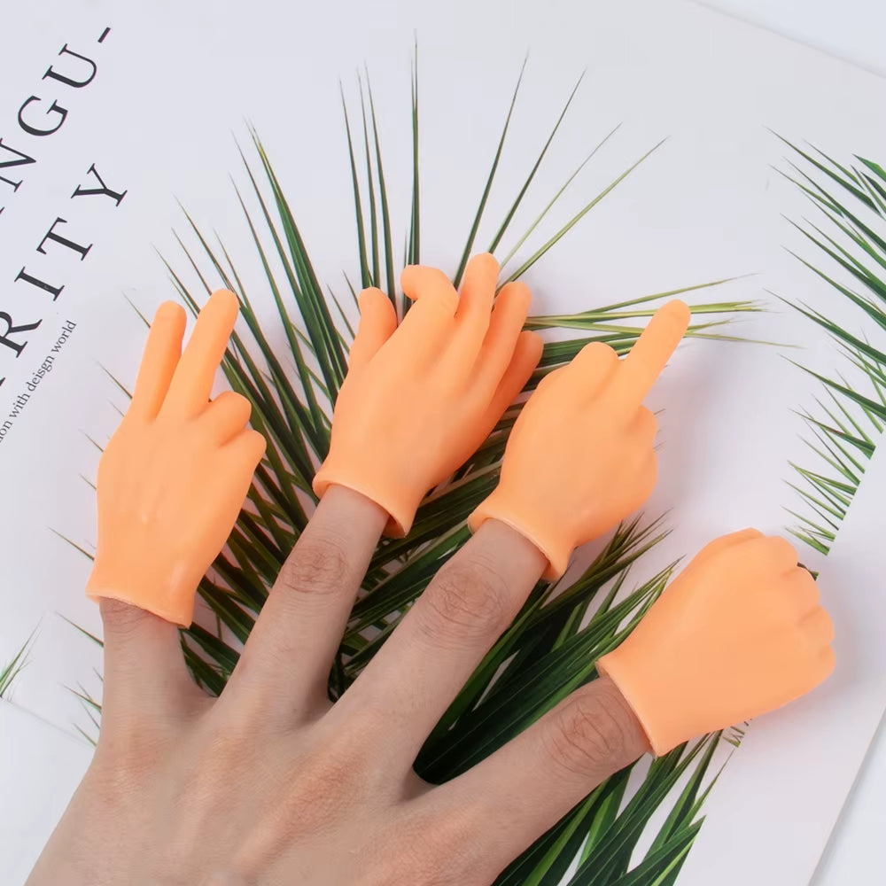 Fun Realistic Little Tiny Finger Hands Novelty Tricky Simulation Palm Kids Adult Petting Cat Toy Party Novelty Toy Game Props