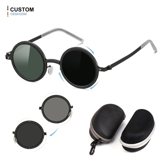 1-9 Gears Adjustable Sunglasses Innovative ND Filter Lenses Custom Polarized Sunglasses for Outdoor and Driving