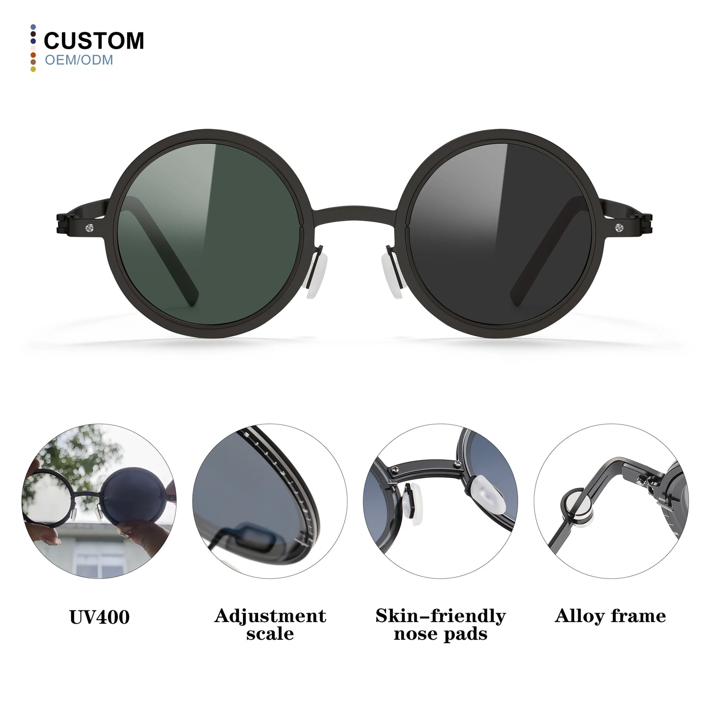 1-9 Gears Adjustable Sunglasses Innovative ND Filter Lenses Custom Polarized Sunglasses for Outdoor and Driving