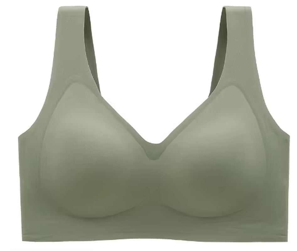 Ultra-Thin Jelly Glue Full Cover Semi-Fixed Bras Large Cup Seamless Gathering Underwear for Women 5XL