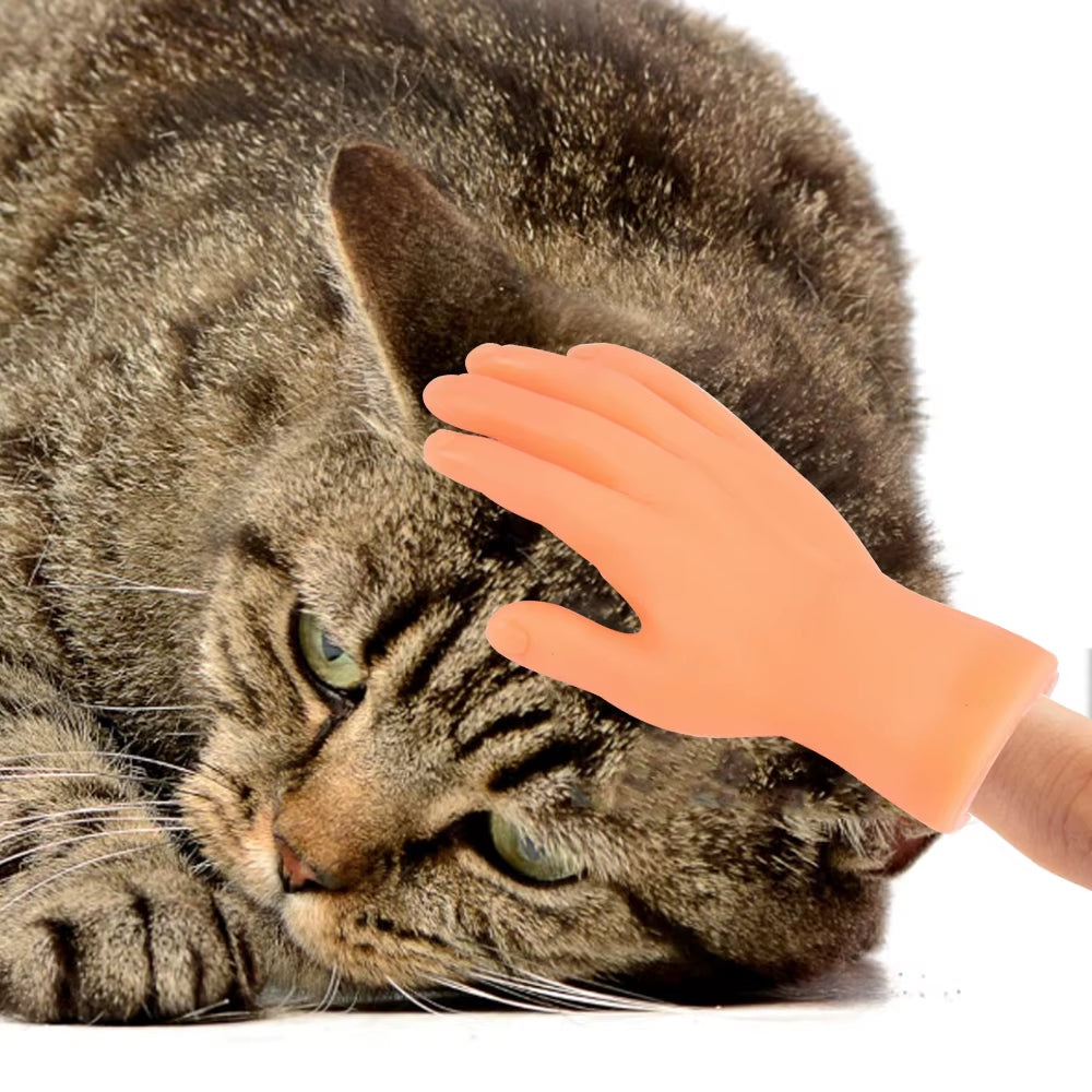 Fun Realistic Little Tiny Finger Hands Novelty Tricky Simulation Palm Kids Adult Petting Cat Toy Party Novelty Toy Game Props