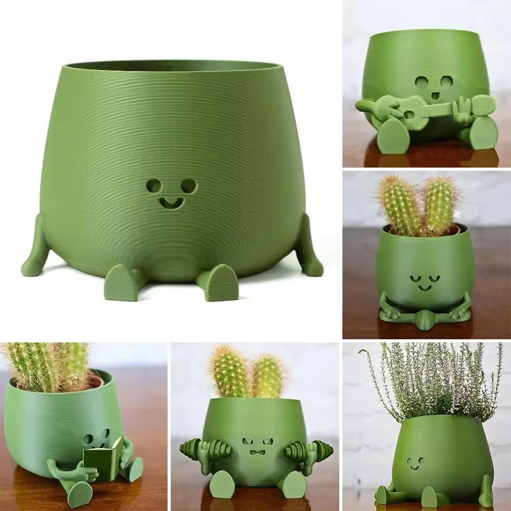 Interesting Resin Flowerpot Thickened Garden Supplies Potted Bonsai Large-Diameter Hydroponic Planter for Home Decoration