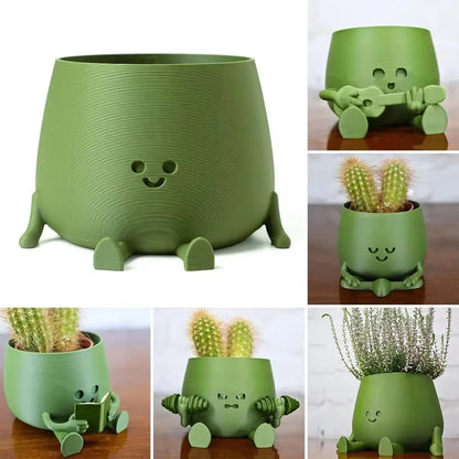 Interesting Resin Flowerpot Thickened Garden Supplies Potted Bonsai Large-Diameter Hydroponic Planter for Home Decoration