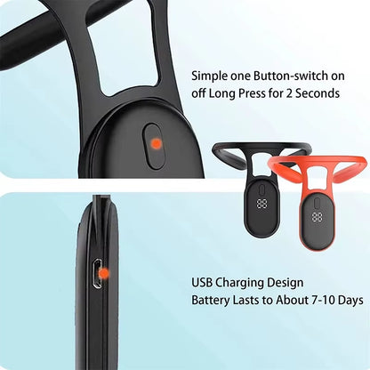 Smart Posture Corrector Strapless Vibrate Reminder Posture Monitor for Cervical Spine Hunchback Lumbar Office Workers Teenagers