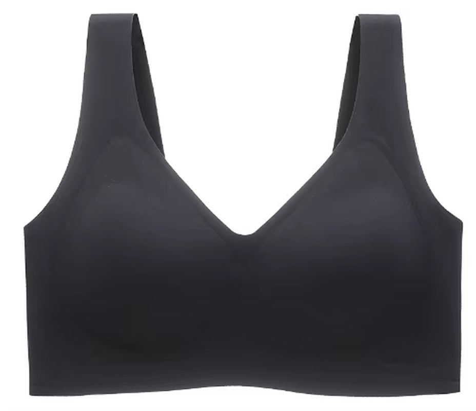 Ultra-Thin Jelly Glue Full Cover Semi-Fixed Bras Large Cup Seamless Gathering Underwear for Women 5XL