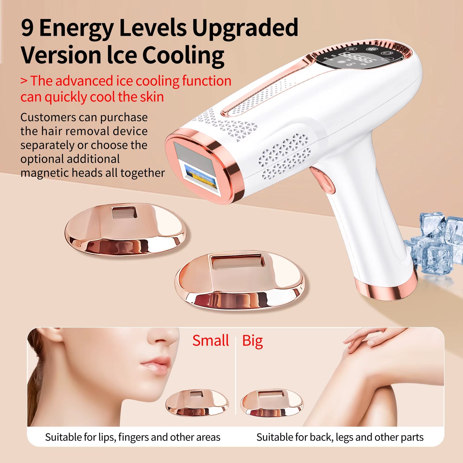 Newest Whole 2025 Use Diode Photon 999999 Portable Facial Body Remover Light Cool Handheld Painless Ipl Hair Removal Ice Laser